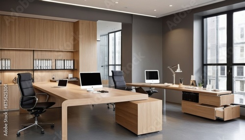 furniture partition office working design wooden contemporary comfortable style natural working creative view modern decorating material interior 