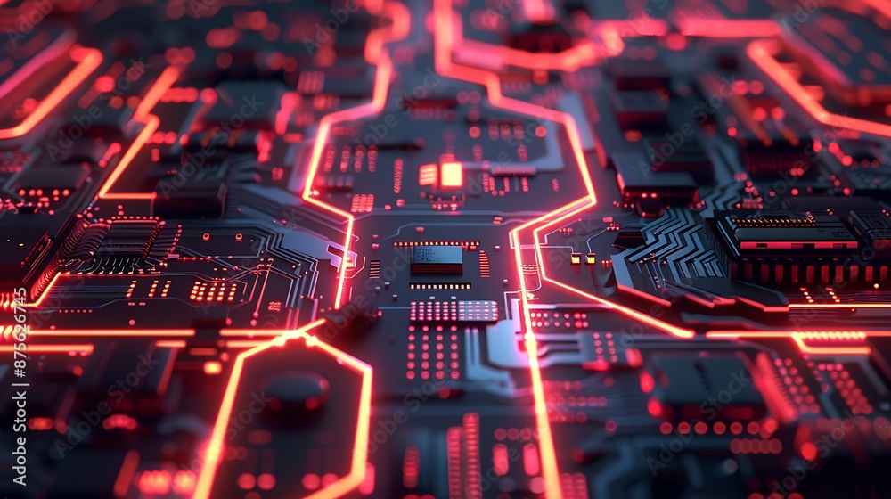 Circuit board close up. Electronic computer hardware technology Circuit board close up. Electronic computer hardware technology