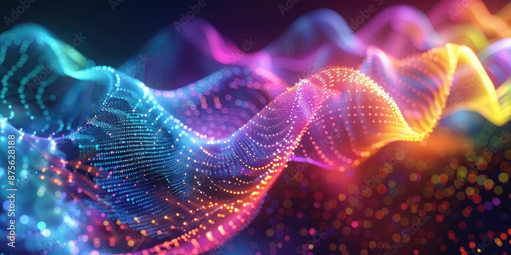Fototapeta premium Abstract Neon Wave