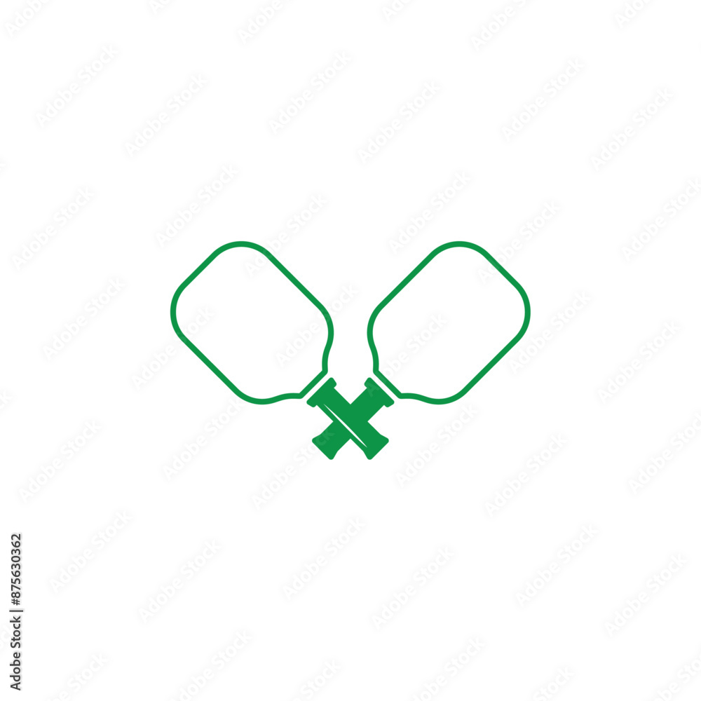 Fototapeta premium Minimalist Pickleball Racket in green