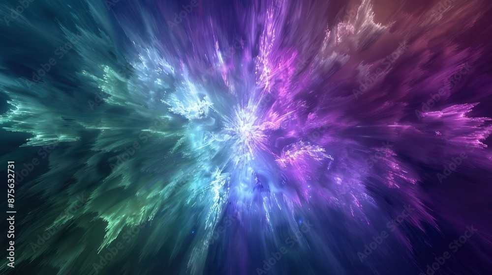 Abstract fractal colorful smoke and dust explosion background Abstract fractal colorful smoke and dust explosion background