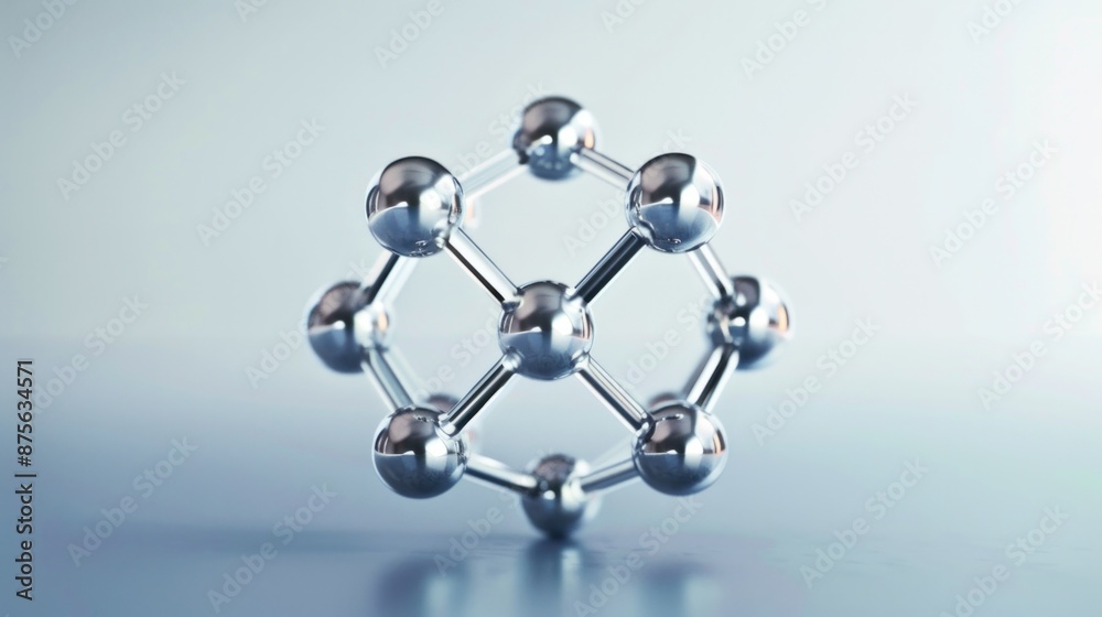 Obraz premium A glucose molecule (C6H12O6), the sugar that fuels our cells, depicted in its ring structure,
