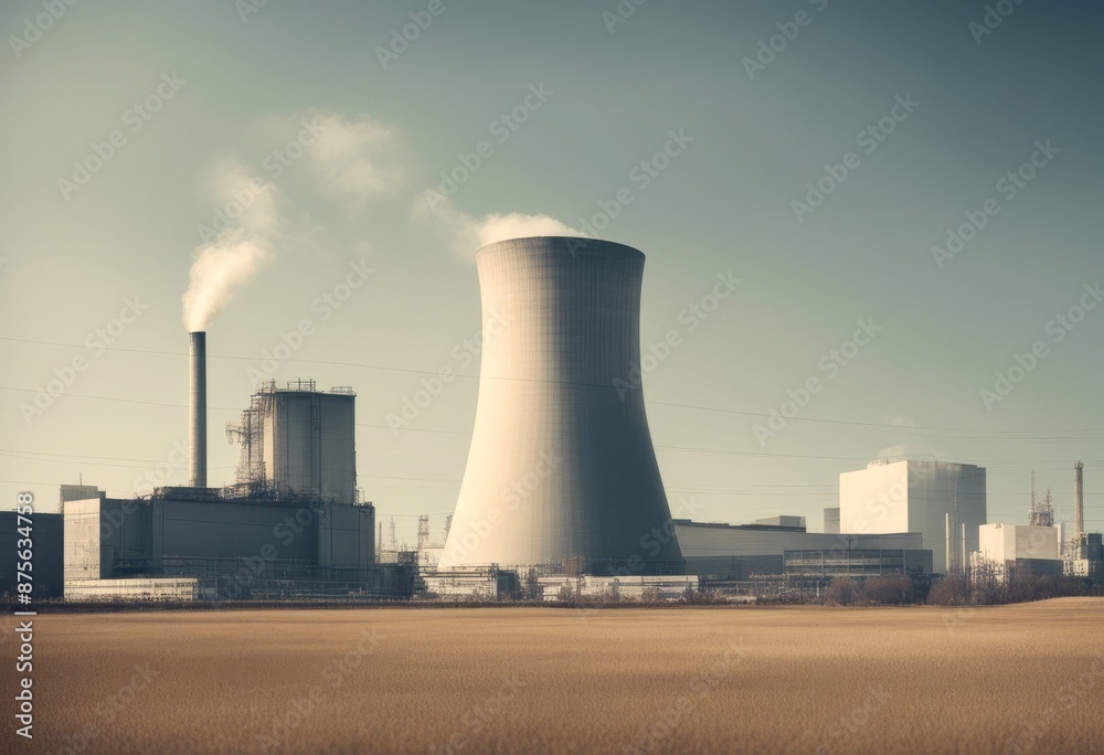 minimal space style plant nuclear copy alert atomic concept danger eco electricity energy environment environmental facility minimal space style plant nuclear copy alert atomic concept danger eco electricity energy environment environmental facility