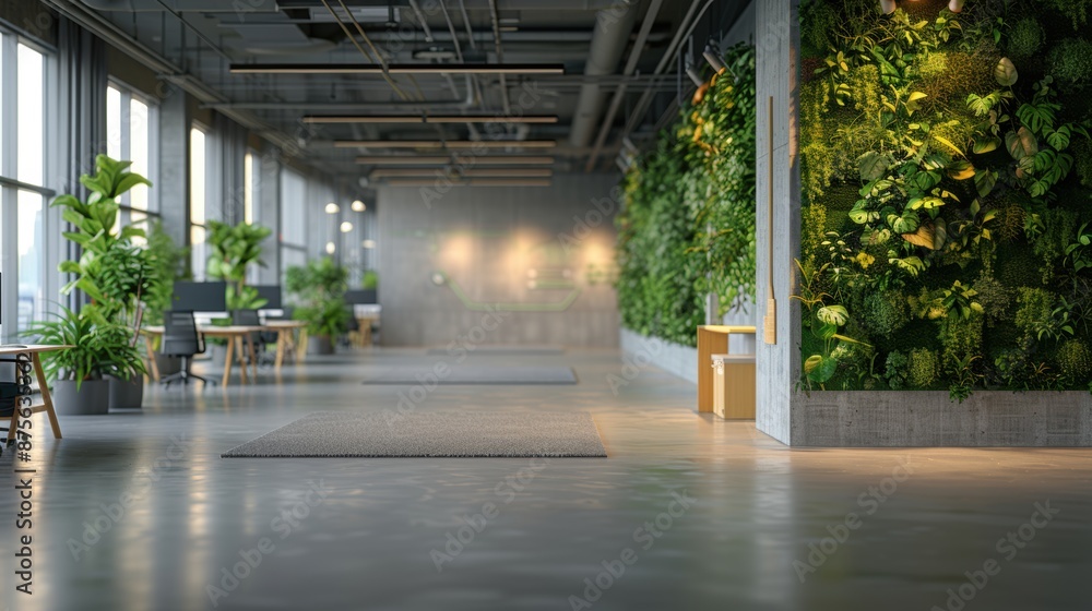 Future-Ready Office Space with Net-Zero Energy Solutions and Sustainable Design, Eco-Friendly Business Environment Concept Future-Ready Office Space with Net-Zero Energy Solutions and Sustainable Design, Eco-Friendly Business Environment Concept