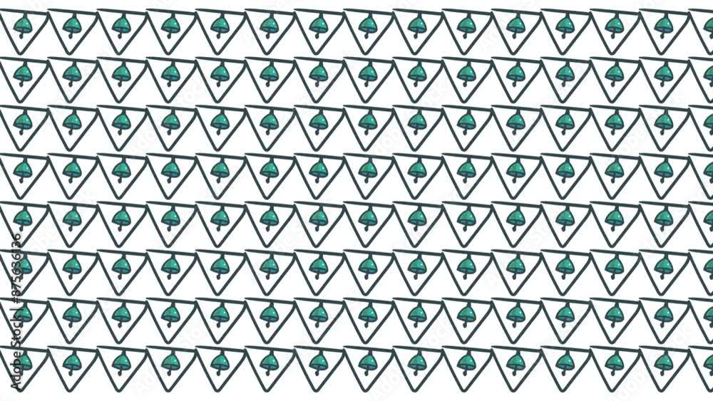Many metal bells move in rows, bound in triangles. Many metal bells move in rows, bound in triangles.