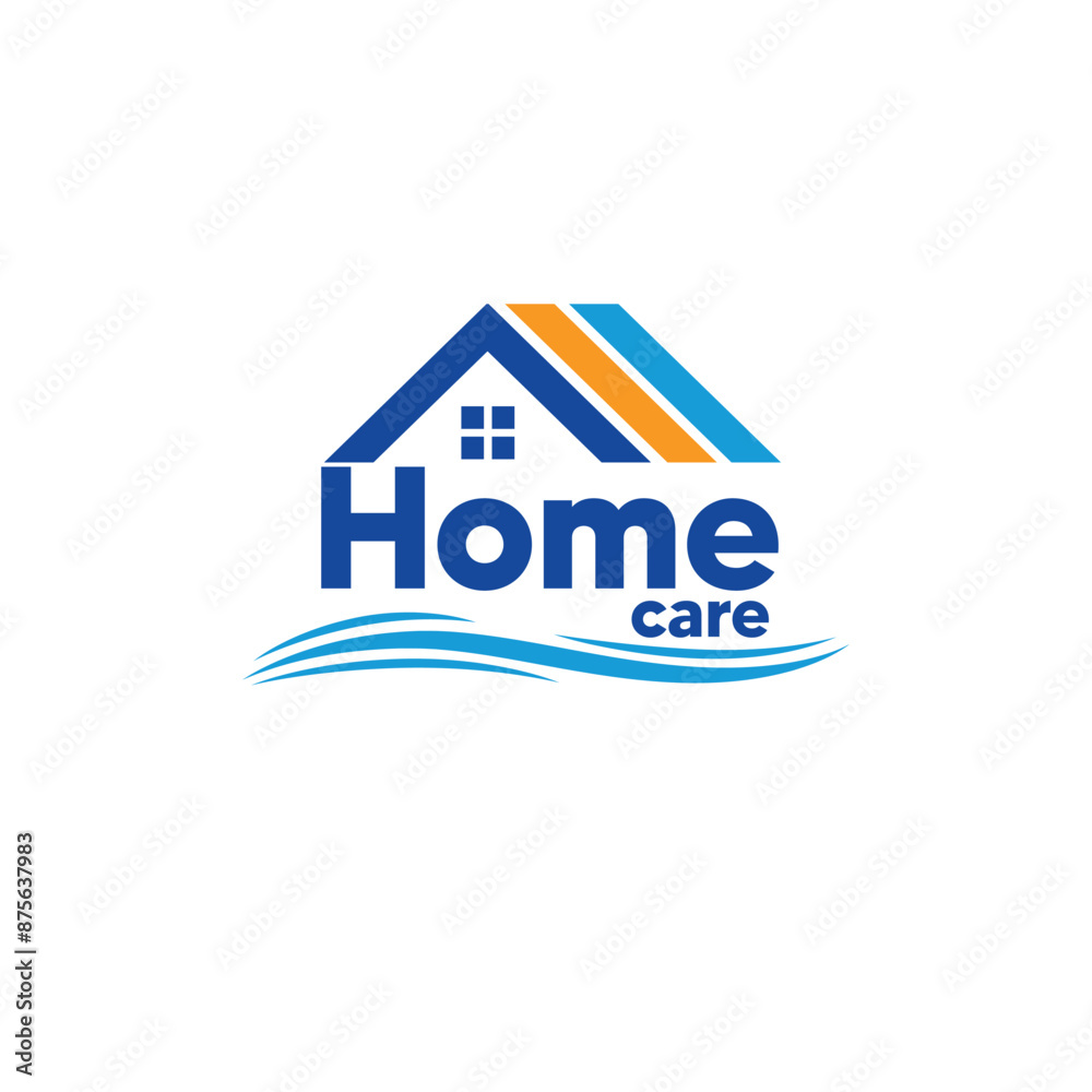 home logo element for care roofing real estate business and service