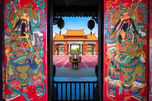 Traditional chinese temple with intricate art and decorations, showcasing the rich culture and architecture of Asia
