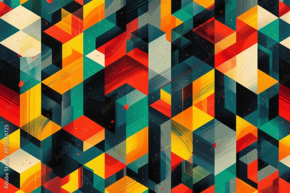 Explore the use of perspective in an abstract pattern Explore the use of perspective in an abstract pattern