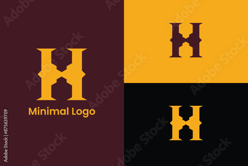 initial letter H modern abstract vintage pillar logo, letter H construction logo, letter H Architecture logo design, abstract construction company residential contractor