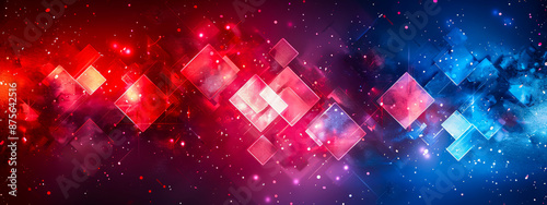 Abstract futuristic background with glowing blue lights and technology design