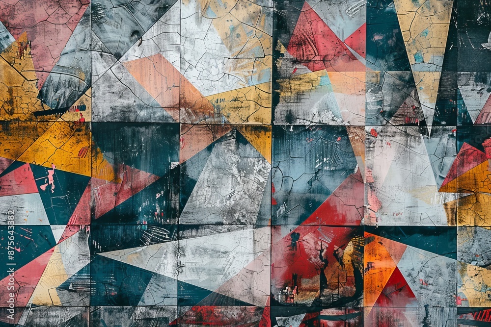 Fototapeta premium Incorporate urban elements into your abstract pattern