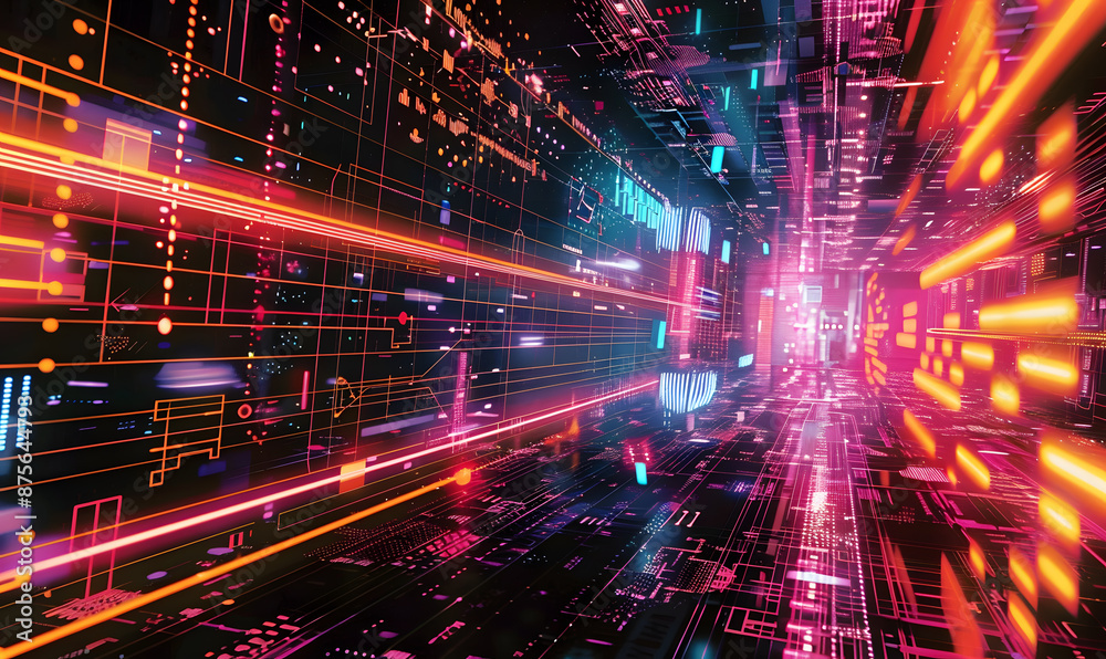 Obraz premium graphic backgrounds related to technology, communication, and the internet