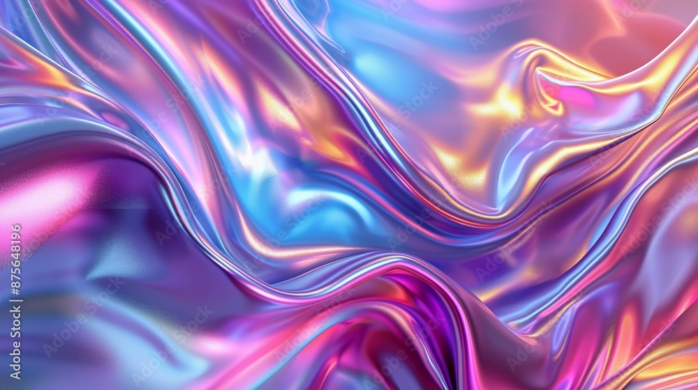 A colorful, flowing piece of liquid with a purple hue A colorful, flowing piece of liquid with a purple hue