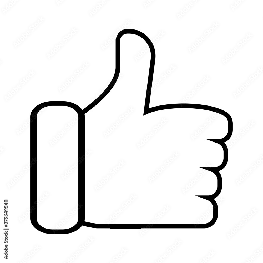 Like Thumb Up Icon, Simple Icon Vector Design, best used for presentation, application, web and banner Like Thumb Up Icon, Simple Icon Vector Design, best used for presentation, application, web and banner