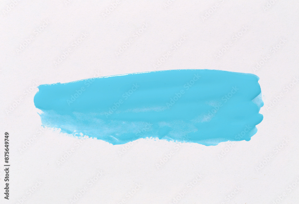 Light blue brush isolated on white art paper background. Light blue brush isolated on white art paper background.