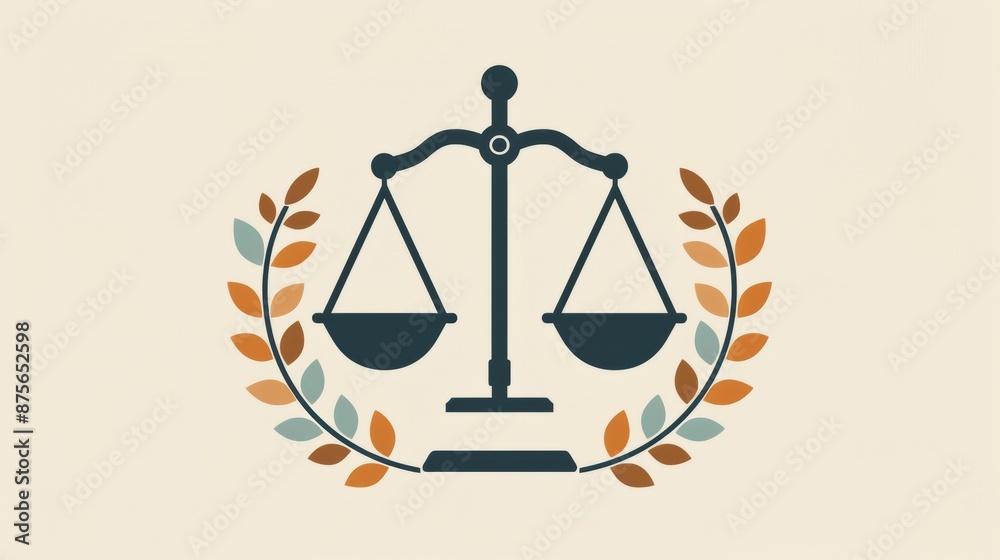 Balance of Power Emblem: Futuristic Symbol of Fairness and Diplomacy with Scales and Olive Branches Balance of Power Emblem: Futuristic Symbol of Fairness and Diplomacy with Scales and Olive Branches