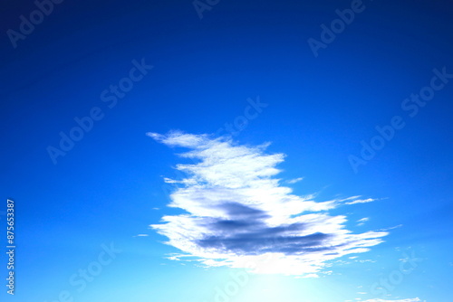 太陽を隠すちぎれ雲