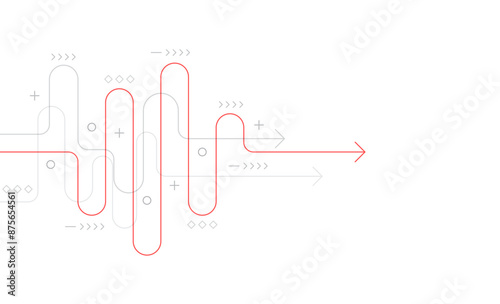 Abstract arrow direction. Technology background