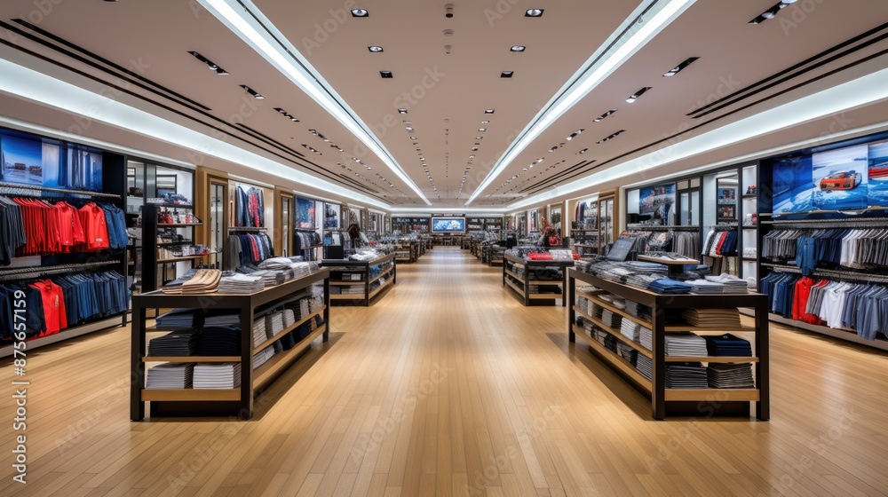 Obraz premium a room with a lot of shirts and ties on the shelves