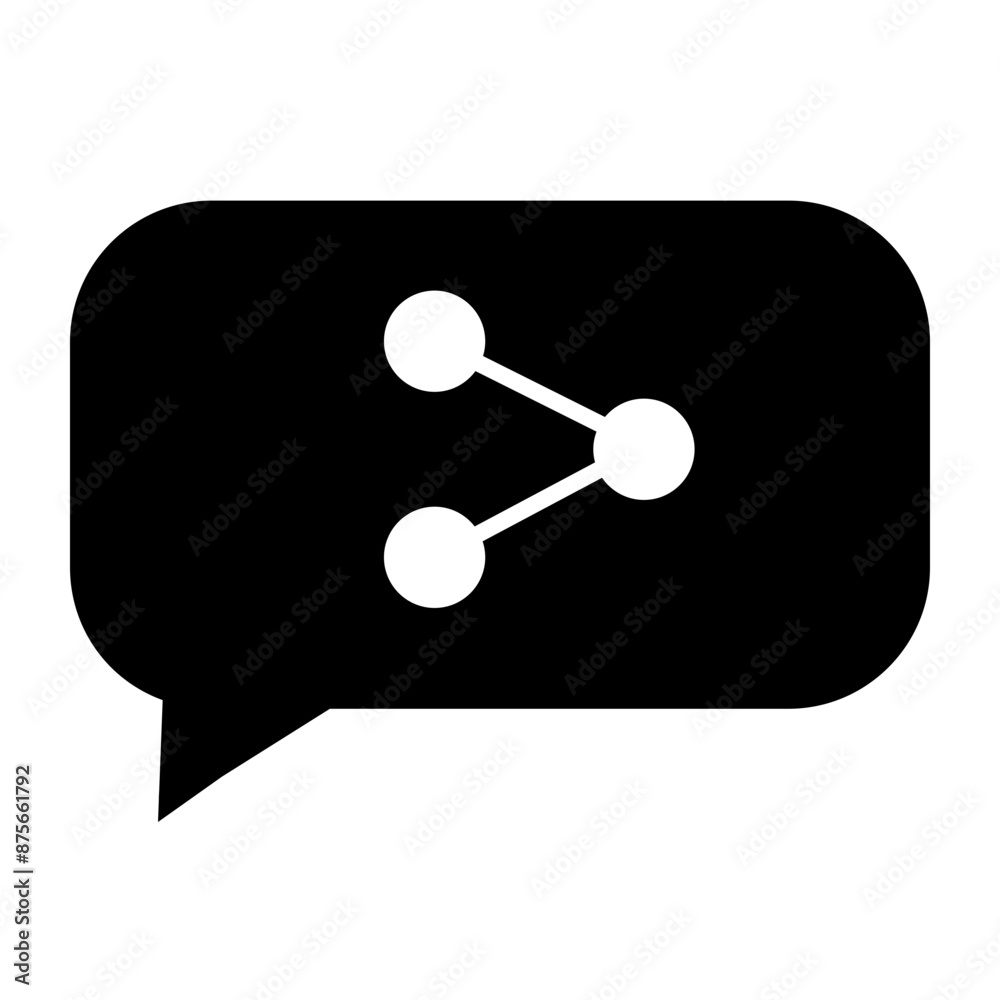 Share Bubble Social Media Icon, Simple Icon Vector Design, best used for presentation, application, web and banner Share Bubble Social Media Icon, Simple Icon Vector Design, best used for presentation, application, web and banner