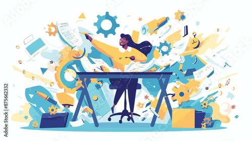 A multitasking job is a man with many hands with 