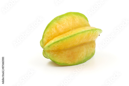 Carambola is a fruit. Isolated on a white background.