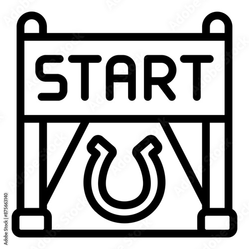 the start icon of a horse race symbolizing the beginning of a competition