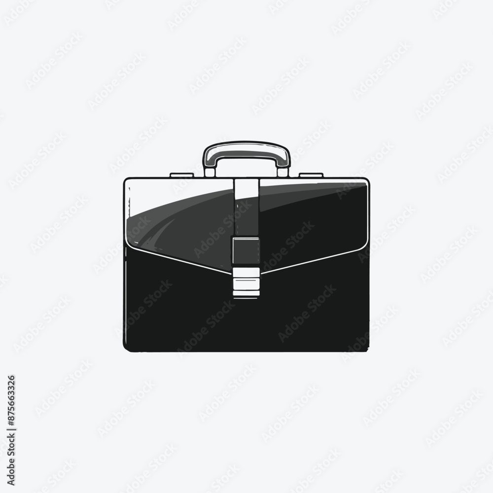 An icon design of a business bag, Business case doodle icon Hand drawn symbol Vector illustration An icon design of a business bag, Business case doodle icon Hand drawn symbol Vector illustration