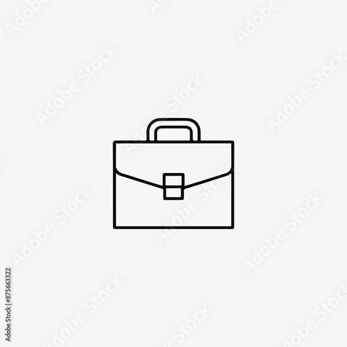 An icon design of a business bag, Business case doodle icon Hand drawn symbol Vector illustration