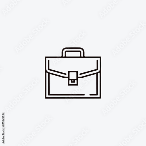 An icon design of a business bag, Business case doodle icon Hand drawn symbol Vector illustration