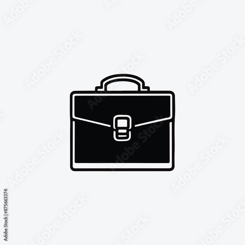 An icon design of a business bag, Business case doodle icon Hand drawn symbol Vector illustration
