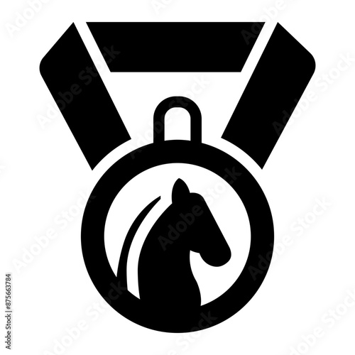 medal icon awarded in horse sports and equestrian competitions