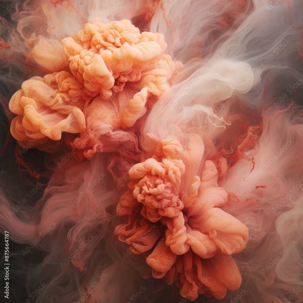 Fototapeta premium pink and white flowers floating in water