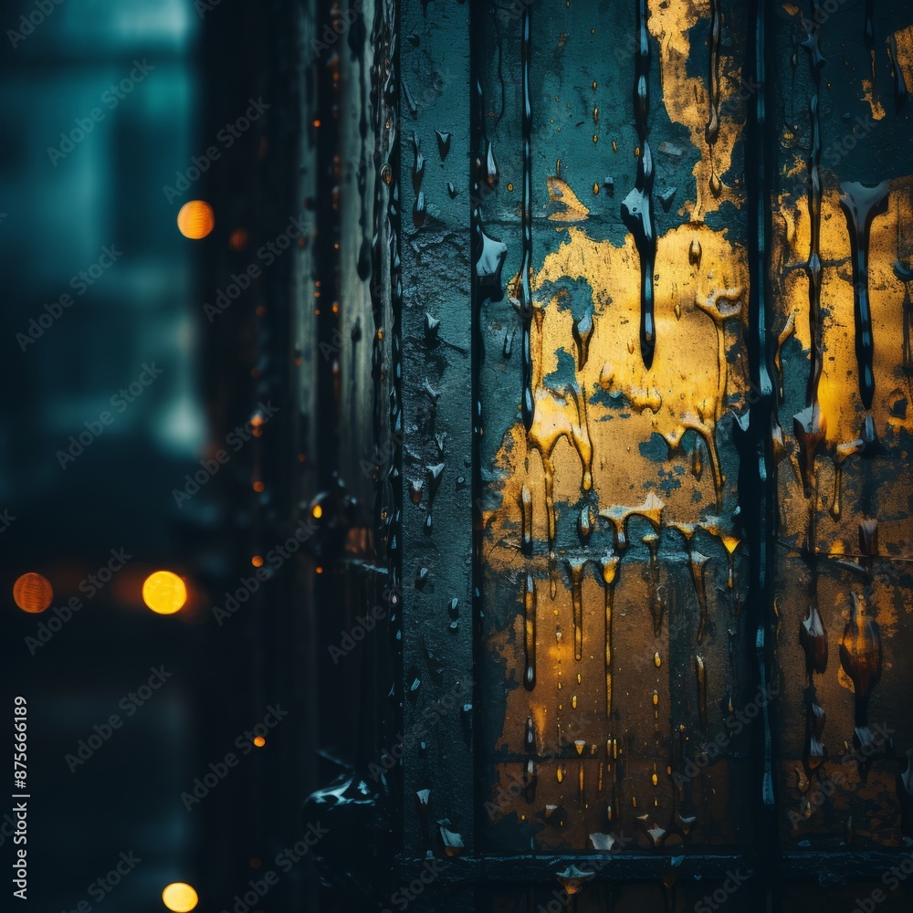 raindrops on the window of a building at night raindrops on the window of a building at night
