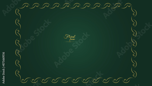 Gold frame beautiful retro background design and pattern Frame 