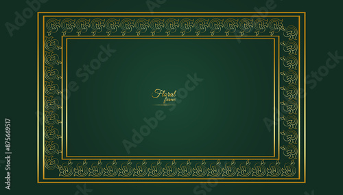 Gold frame beautiful retro background design and pattern Frame 