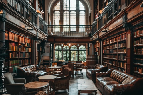 A Grand Reading Room in a Historic Library