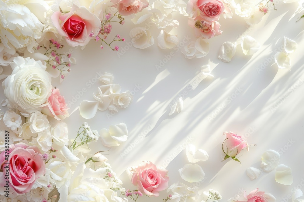 Delicate Pink and White Flowers in a Romantic Arrangement Delicate Pink and White Flowers in a Romantic Arrangement