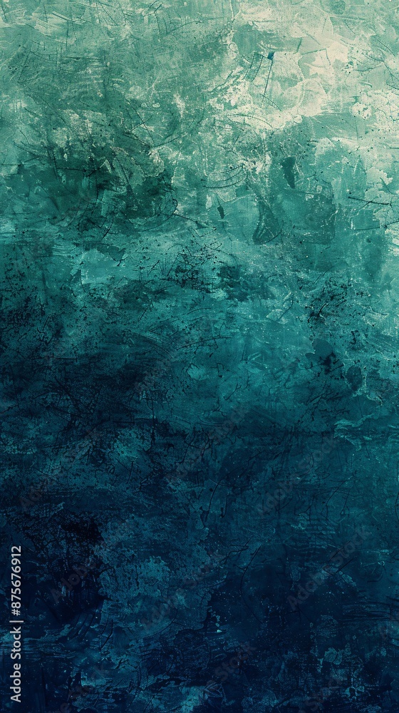 Obraz premium Rich ombre background blending from emerald green to deep sapphire with a subtle grainy texture adding a luxurious feel