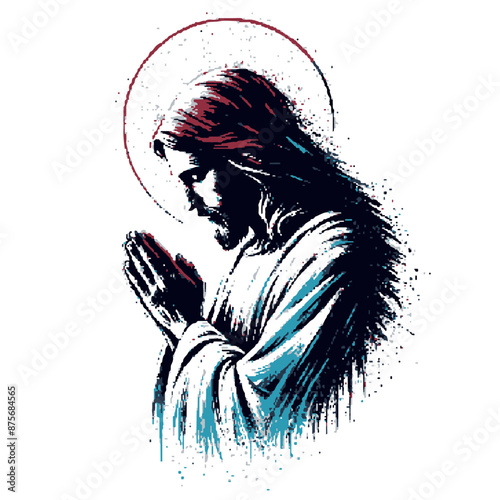 Jesus christ praying