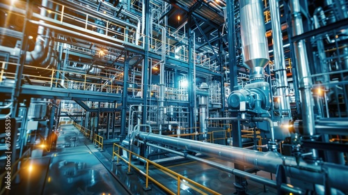 European industrial plant implementing digital transformation for efficiency