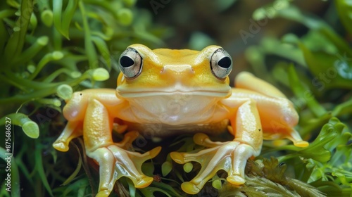 Golden Tree Frog Close-Up photo