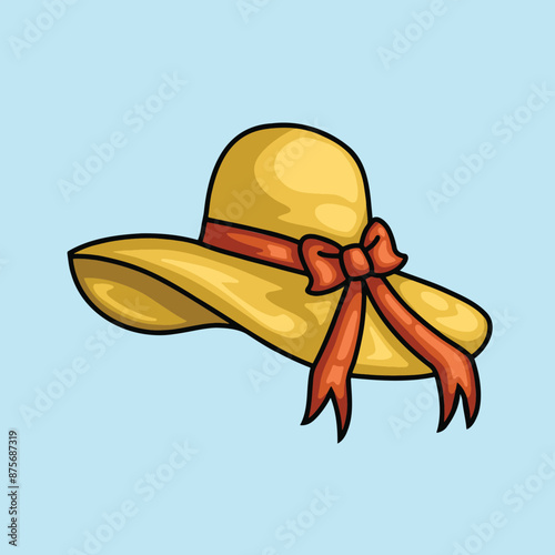 Beach Hat Vector Icon Summer Elements