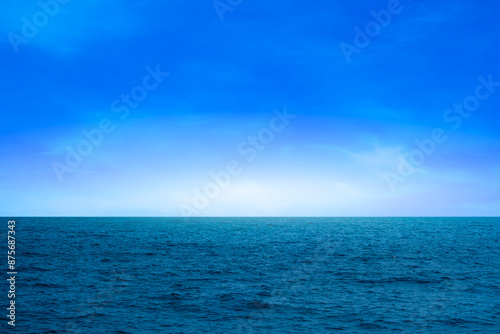 Wallpaper Mural Ocean sea background and the clear sky For summer vacation ideas Nature of summer sea water with sunlight The sea sparkles against the blue sky Torontodigital.ca
