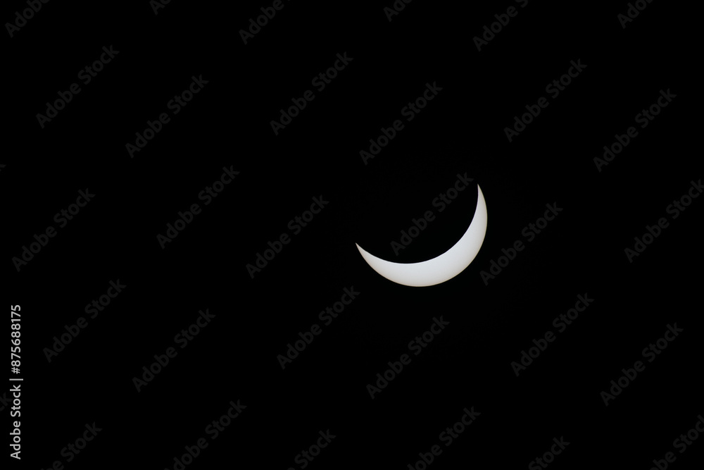 Total eclipse waning as moon begins to uncover the sun Total eclipse waning as moon begins to uncover the sun