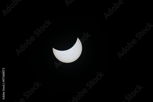 Total eclipse waning as moon begins to uncover the sun