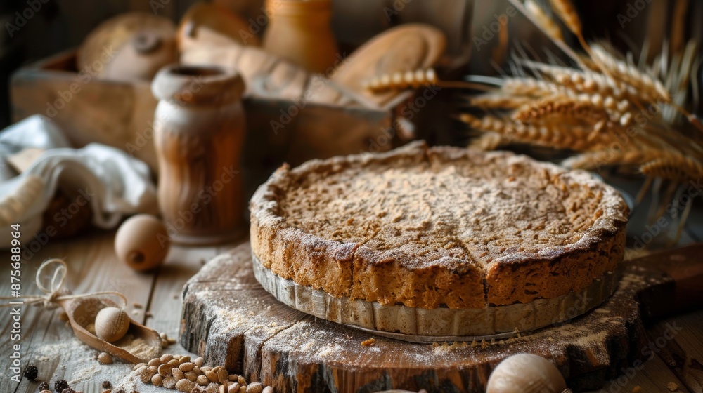 French cuisine. Tyrolean buckwheat flour pie. French cuisine. Tyrolean buckwheat flour pie.