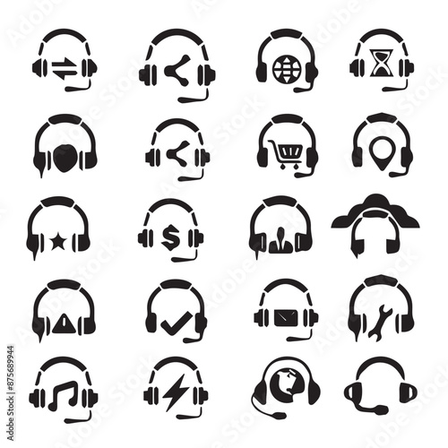 Phone icons set. icon bundle. call Customer service and support icon set. mobile, calling, contact, message, communication, call, cellular, vibrate, shopping cal and more. Vector illustration eps 10