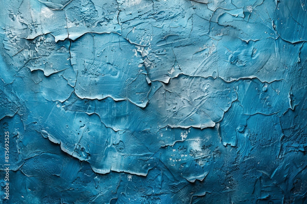 Blue textured concrete background created with Generative AI
