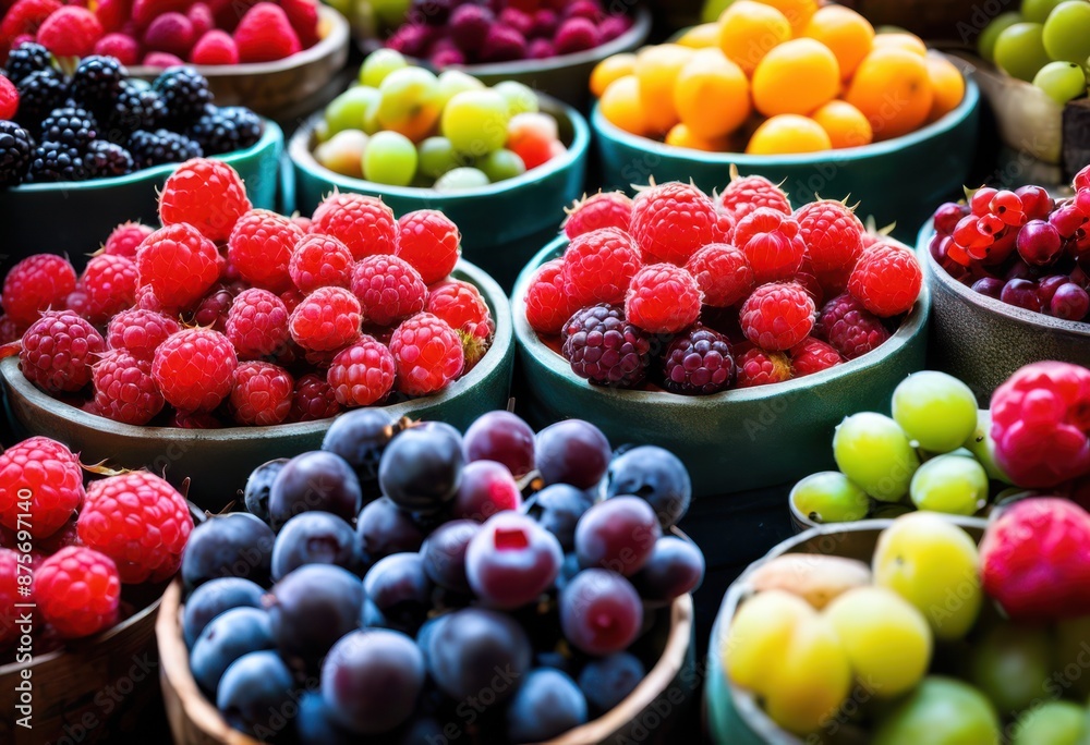 vibrant handful fresh berries colorful fruits close, display, ripe, juicy, organic, healthy, snack, red, blue, black, strawberries, raspberries vibrant handful fresh berries colorful fruits close, display, ripe, juicy, organic, healthy, snack, red, blue, black, strawberries, raspberries